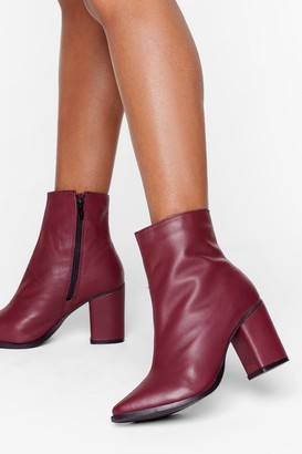 women's burgundy leather ankle boots