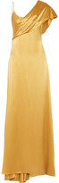 Thumbnail for your product : Cushnie Zahara Draped Silk-Charmeuse Gown