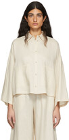Thumbnail for your product : MAX MARA LEISURE Off-White Linen Ultimo Shirt
