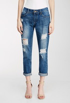 Thumbnail for your product : Forever 21 Contemporary Distressed Whisker Wash Jeans