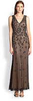 Thumbnail for your product : Aidan Mattox Beaded Lace Gown