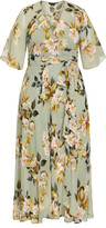 Thumbnail for your product : City Chic Magnolia Floral Maxi Dress - sage