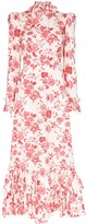 Thumbnail for your product : The Vampire's Wife Ruffle Neck Floral Print Dress