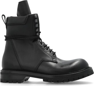 Rick Owens Black Low Army Bogun Boots - ShopStyle