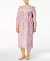 Thumbnail for your product : Charter Club Plus Size Printed Fleece Nightgown, Created for Macy's