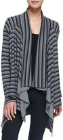 Thumbnail for your product : Splendid Striped Cascading Thermal Cardigan, Asphalt
