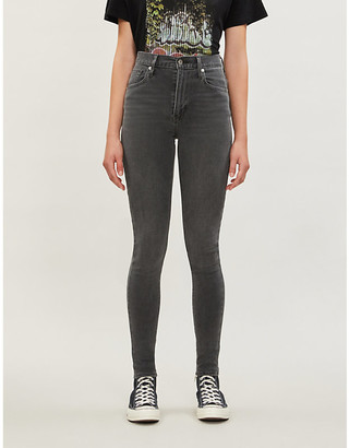 Levi's Mile High faded skinny high-rise jeans