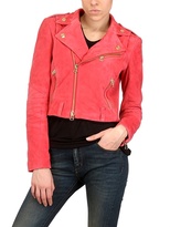 Thumbnail for your product : Balmain Suede Biker Leather Jacket