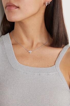 Maria Tash Lotus 18-karat White Gold Diamond Necklace - One size