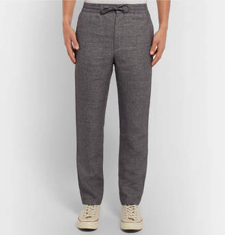Nn07 Lenny Wool And Linen-Blend Drawstring Trousers