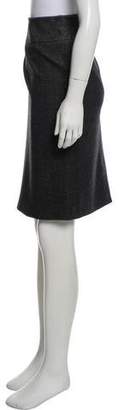 Dolce & Gabbana Wool Knee-Length Skirt Grey Wool Knee-Length Skirt