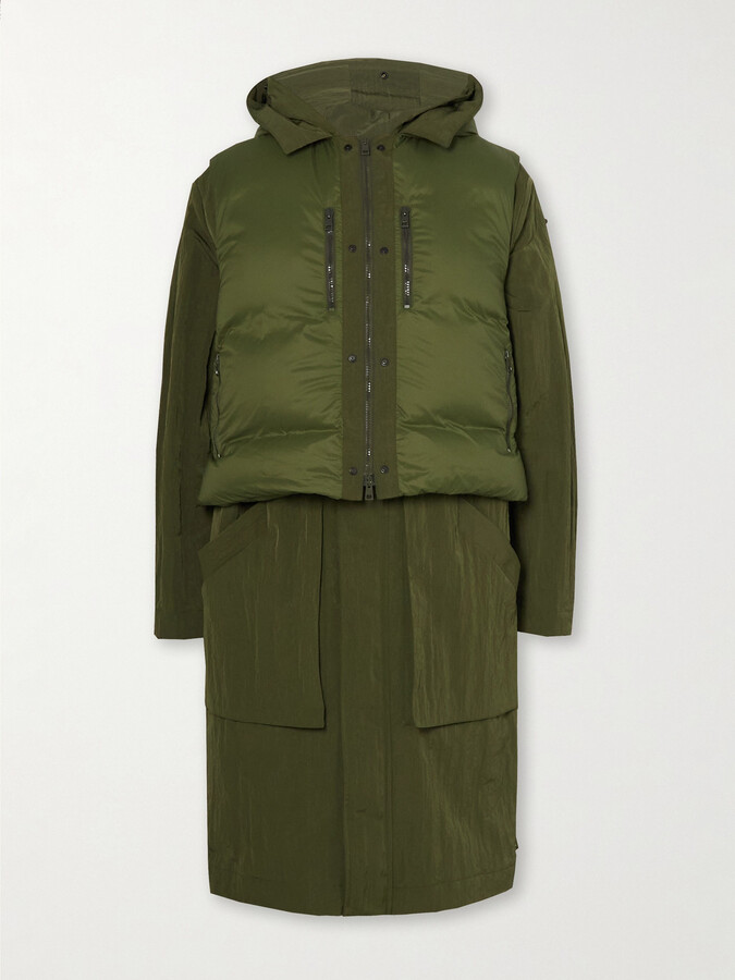 SAIF UD DEEN Crinkled-Canvas Parka with Detachable Shell Gilet
