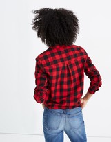 Thumbnail for your product : Madewell Flannel Tie-Front Shirt in Buffalo Check