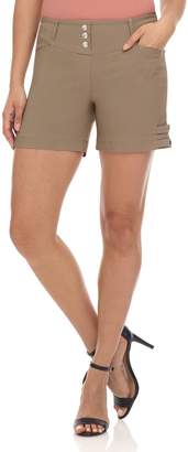 Rekucci Women's Ease Into Comfort Stretchable Pull-On 5" Slimming Tab Short