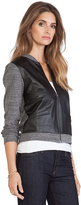 Thumbnail for your product : Velvet by Graham & Spencer Noria Jersey w/ Faux Leather Jacket