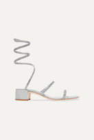 Thumbnail for your product : Rene Caovilla Cleo Crystal-embellished Satin And Suede Sandals