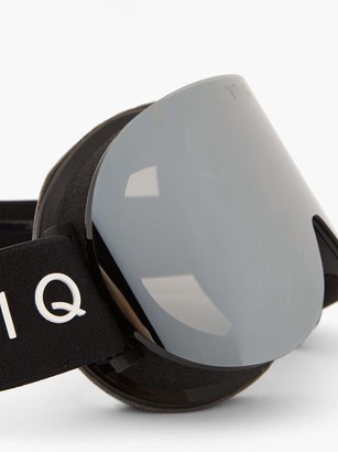 YNIQ Model Two Mirrored-lens Ski Goggles - Black Silver