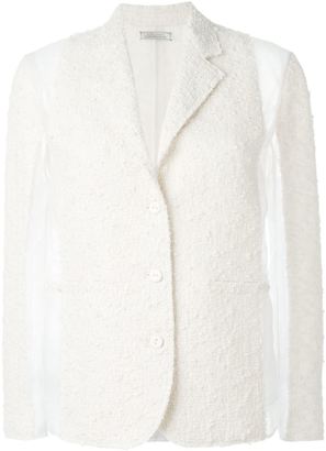 Nina Ricci panelled tweed blazer - women - Silk/Cotton/Polyamide - 40
