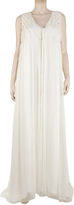 Thumbnail for your product : Max Studio Crinkled Silk Chiffon Beaded Long Dress