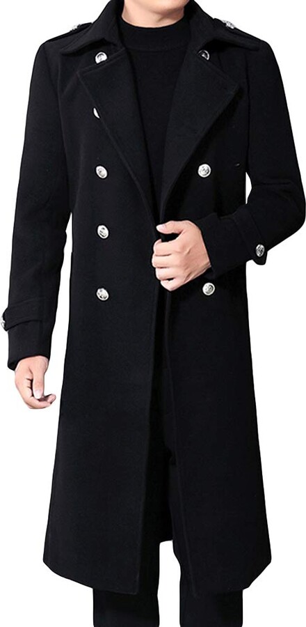 black slim overcoat