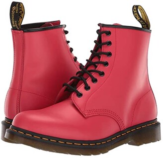 bright red doc martens