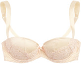 Thumbnail for your product : Agent Provocateur Abbey lace-trimmed silk-blend satin push-up bra