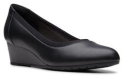clarks women's flores tulip wedge pump