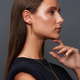 Thumbnail for your product : Edge Only - Single Long Bar Earring In Silver | A Minimalist Linear Earring To Wear Alone Asymmetrically Or With A Stud