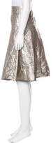 Thumbnail for your product : Lela Rose Metallic Knee-Length Skirt
