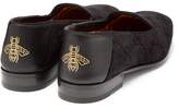 Thumbnail for your product : Gucci Gg Velvet Loafers - Mens - Black