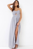 Thumbnail for your product : Little Mistress Grey Cut Out Bandeau Maxi Dress