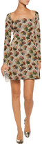 Thumbnail for your product : Valentino Printed silk-faille mini dress