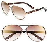 Thumbnail for your product : Marc by Marc Jacobs 60mm Stainless Steel Aviator Sunglasses