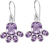 Thumbnail for your product : Ice 10 1/5 CT TW Amethyst Rhodium-Plated Sterling Silver Dangle Earrings