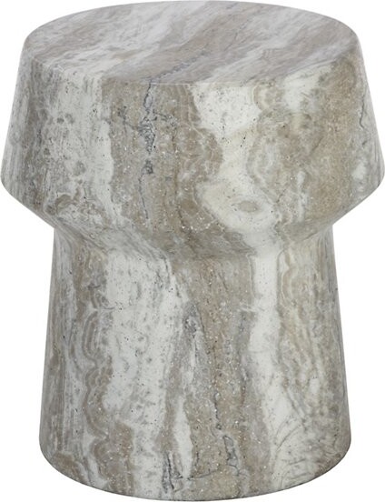 Sunpan Brie Outdoor End Table in Grey