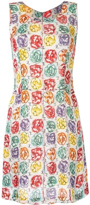 Chanel Pre Owned Camellia print A-line dress