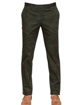 Thumbnail for your product : Etro 18cm Paisley Stretch Cotton Trousers