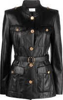 Black Belted Leather Jacket 