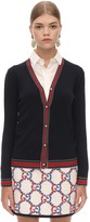 Thumbnail for your product : Gucci Wool Knit Cardigan W/web Detail
