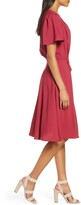 Thumbnail for your product : Gal Meets Glam Kinsley Flutter Sleeve Wrap Dress