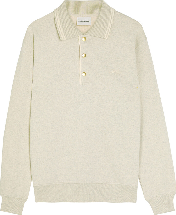 Drôle De Monsieur Le Polo Drôle Logo-embroidered Cotton Polo Jumper