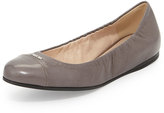 Thumbnail for your product : Prada Scrunched Leather Ballerina Flat, Fumo