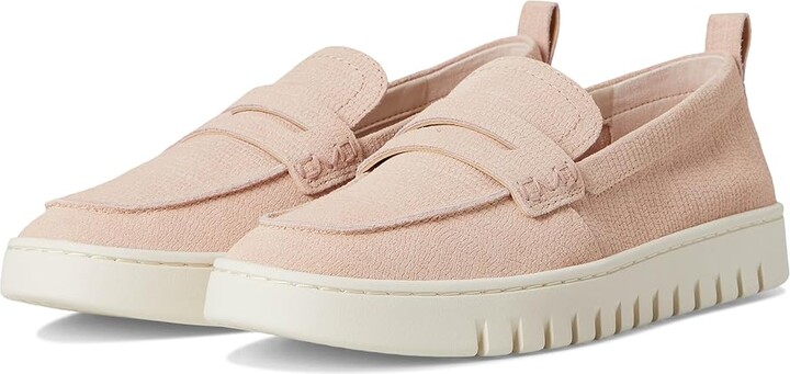 VIONIC Uptown Slip-ons Women's Shoes Cameo Rose Suede : 6.5 M, Leather
