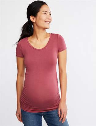 A Pea in the Pod Side Ruched V-Scoop Maternity T Shirt