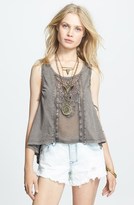 Thumbnail for your product : Free People Embroidered Cotton High/Low Tank