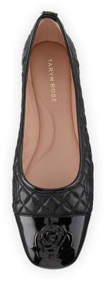 Taryn Rose Reese Rose-Quilted Leather Ballet Flats