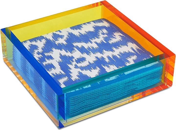 Tizo Lucite Multicolor Cocktail Napkin Tray