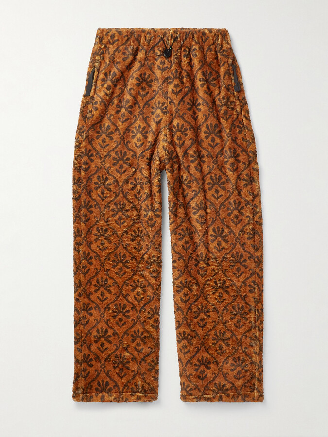 KAPITAL Printed Wide-Leg Cotton-Blend Jersey Sweatpants - ShopStyle