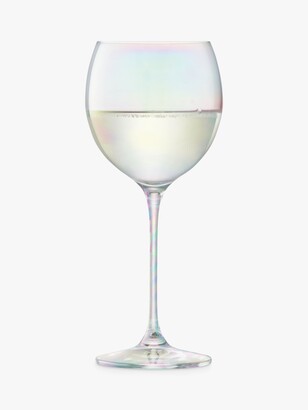 LSA International Polka Wine Glasses, Mother of Pearl, 400ml, Set of 4