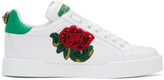 Dolce & Gabbana - Baskets blanches Embroidered Floral